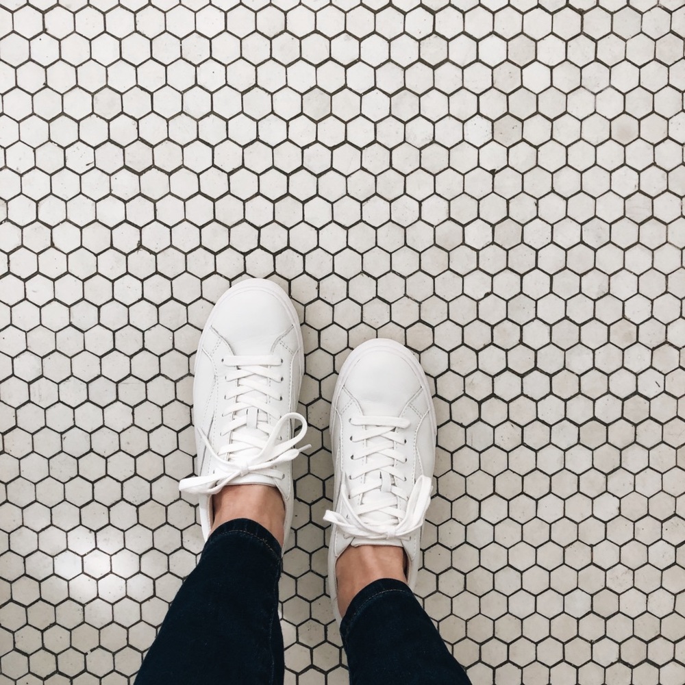 Madewell Sidewalk Low Top Sneaker - 7.5 - Leather